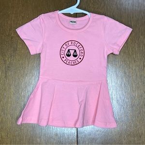 The Wishing Elephant City of Rockford Peaches Tshrit Dress Pink Size 6-12 Month